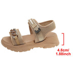 Damen Komfortable Sandalen mit verstellbarem Riemendesign und stylischem Dekor R&B