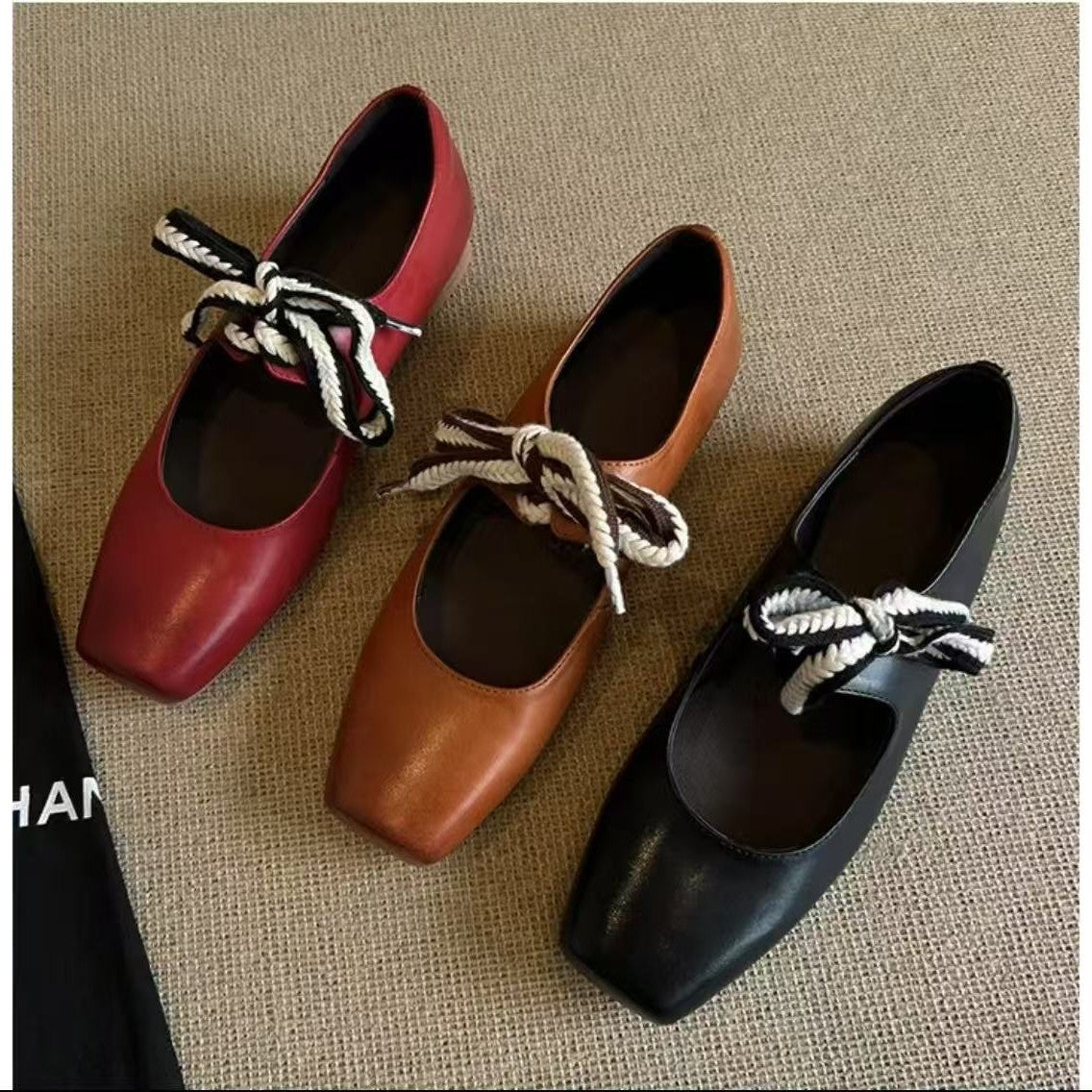 Damen elegante Ballerinas mit modischem SchnürDesign und komfortablem Blockabsatz R&B