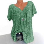 Damen lässige Bluse mit floralen Motiven und luftigen Ärmeln R&B