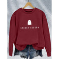 Damen Sweatshirt mit lässigem Gruselmotiv und weichem Innenfleece