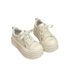 Damen Plateau-Sneakers mit modischer Schnürung und verstärkter Sohle R&B