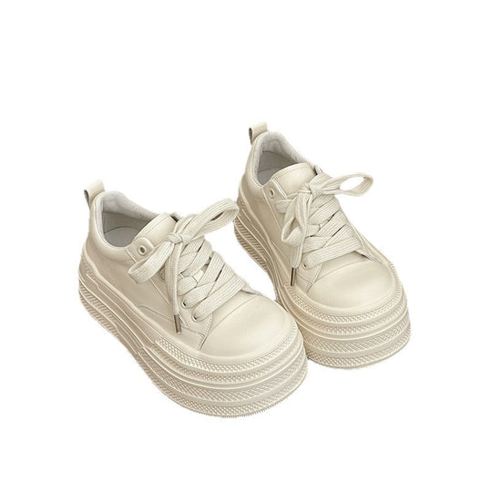 Damen Plateau-Sneakers mit modischer Schnürung und verstärkter Sohle R&B