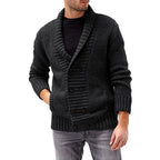 Herren Strickjacke mit doppelter Knopfleiste und modernem Strukturdesign R&B