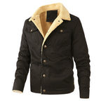 Herren gefütterte Arbeitsjacke mit hochflorigem Futter