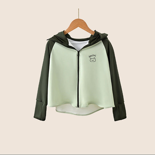 Damen leichte und atmungsaktive Sportjacke mit Kapuze R&B