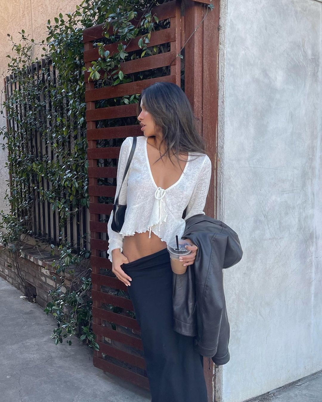 Damen Luftiges Crop-Top mit femininer Schnürung und lässigem Design R&B