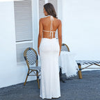 Damen Elegantes Wickelkleid mit geknotetem Oberteil und figurbetontem Schnitt R&B