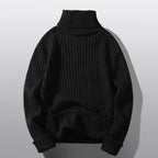Damen Grobstrick-Rollkragenpullover mit aufwendigem Rippmuster R&B