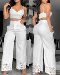 Damen elegante Culotte mit Spitzenverzierungen R&B
