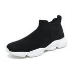 Damen Strick-Sneaker mit elastischem Schaft und rutschfester Sohle