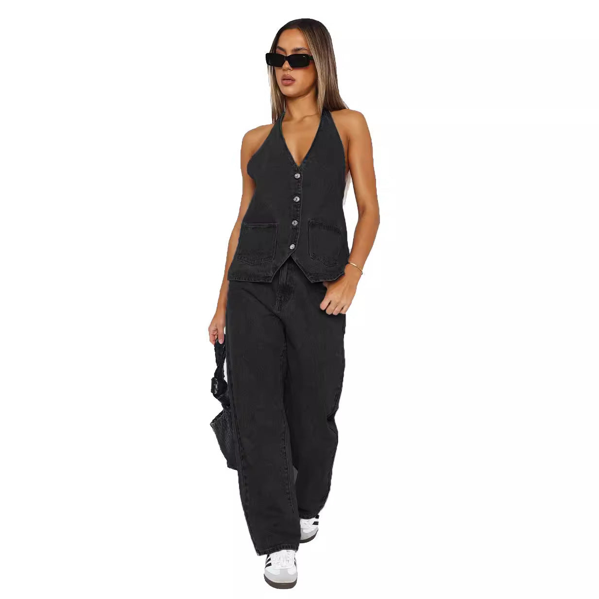 Damen Elegantes und lässiges Zweiteiler-Anzug-Set R&B