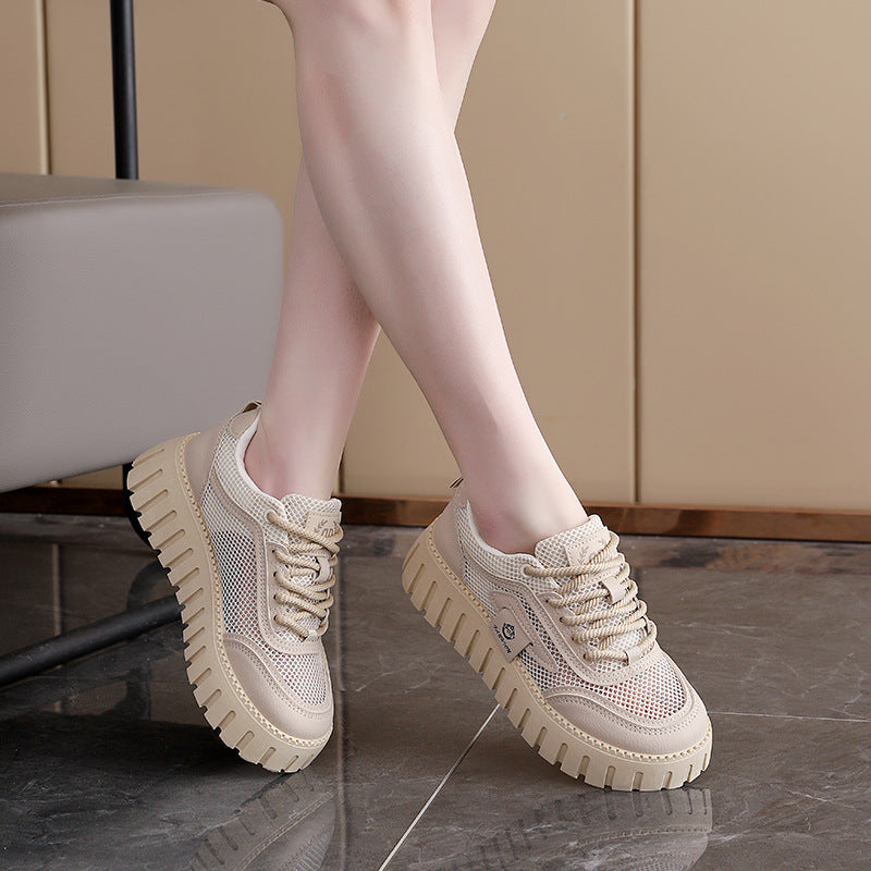 Damen Sneaker mit rutschfester Plateau-Sohle und atmungsaktivem Obermaterial R&B