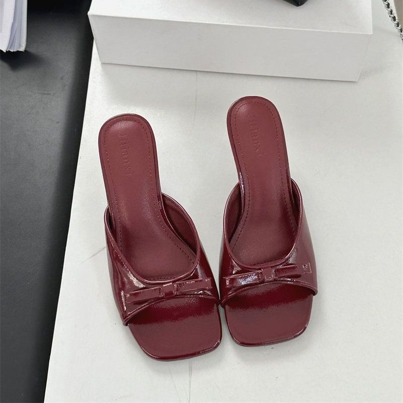 Damen elegante Slipper mit zarter Schleifenverzierung R&B