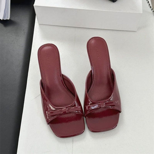 Damen elegante Slipper mit zarter Schleifenverzierung R&B