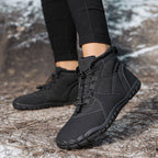 Damen isolierte Winterstiefel mit flexiblem Schnellschnürsystem und rutschfester Sohle