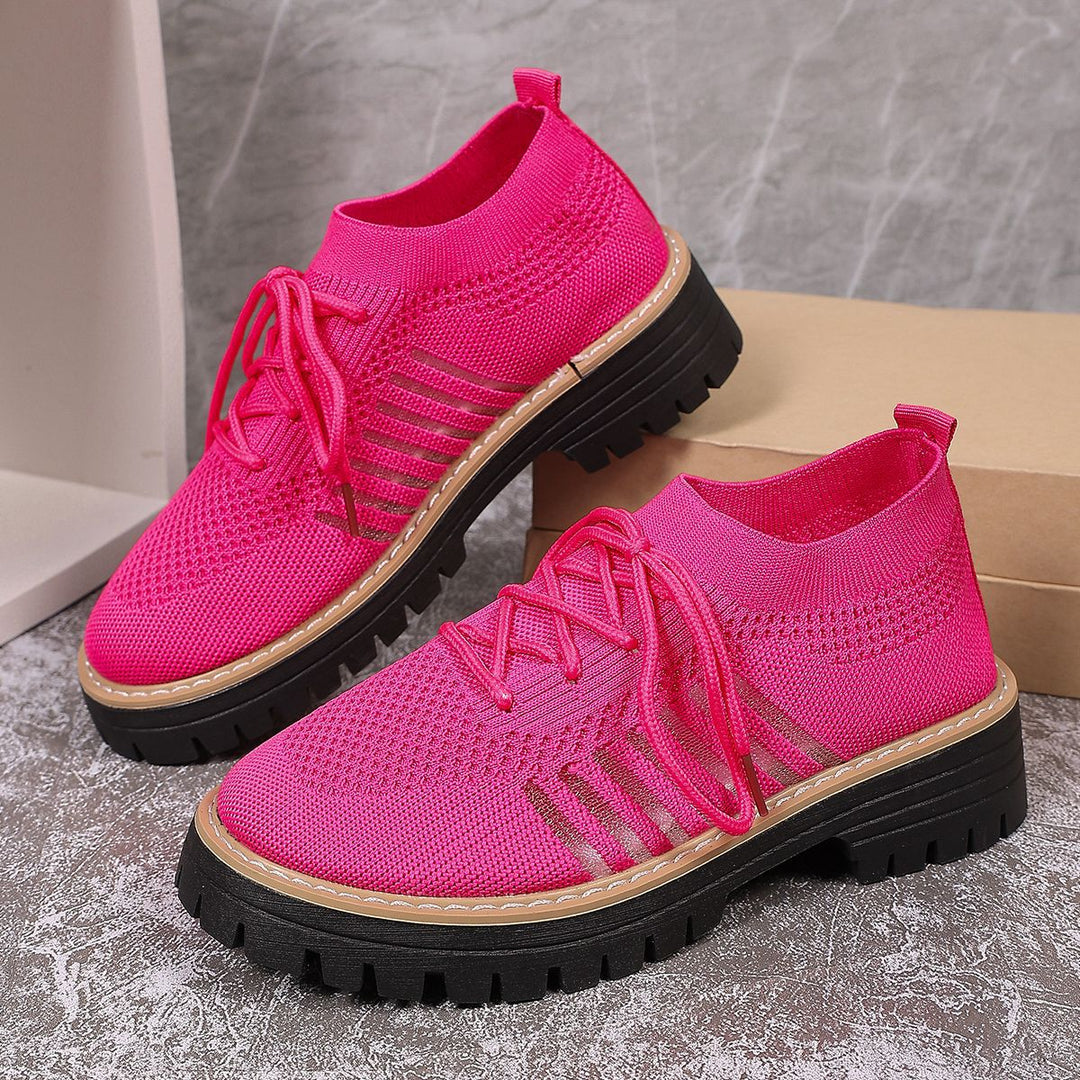Damen Sportliche Sneakers mit atmungsaktivem Strickoberteil und rutschfester Sohle R&B
