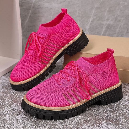 Damen Sportliche Sneakers mit atmungsaktivem Strickoberteil und rutschfester Sohle R&B