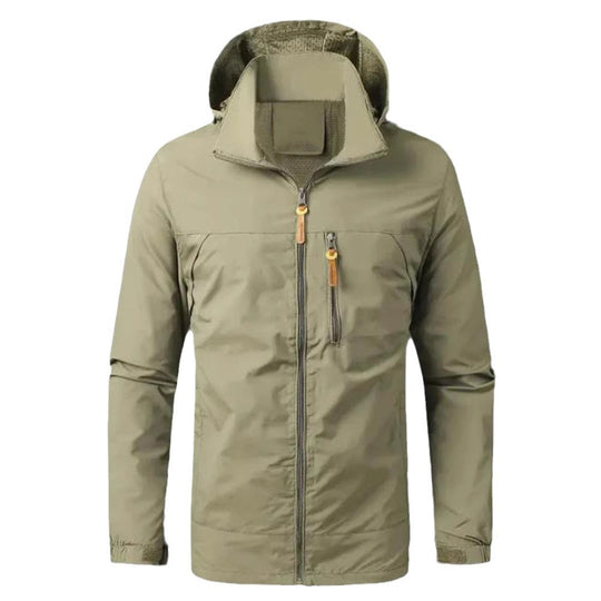 Herren Wetterfeste Funktionsjacke mit verstellbarer Kapuze R&B