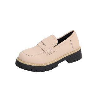 Damen Mokassin-Slipper mit rutschfester Profilsohle und modischer Lederoberfläche R&B