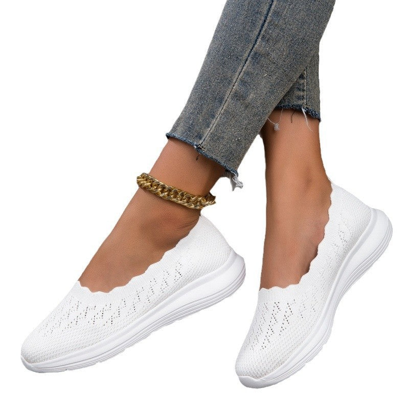 Damen Strick-Sneaker mit flexiblem Design und rutschfester Sohle