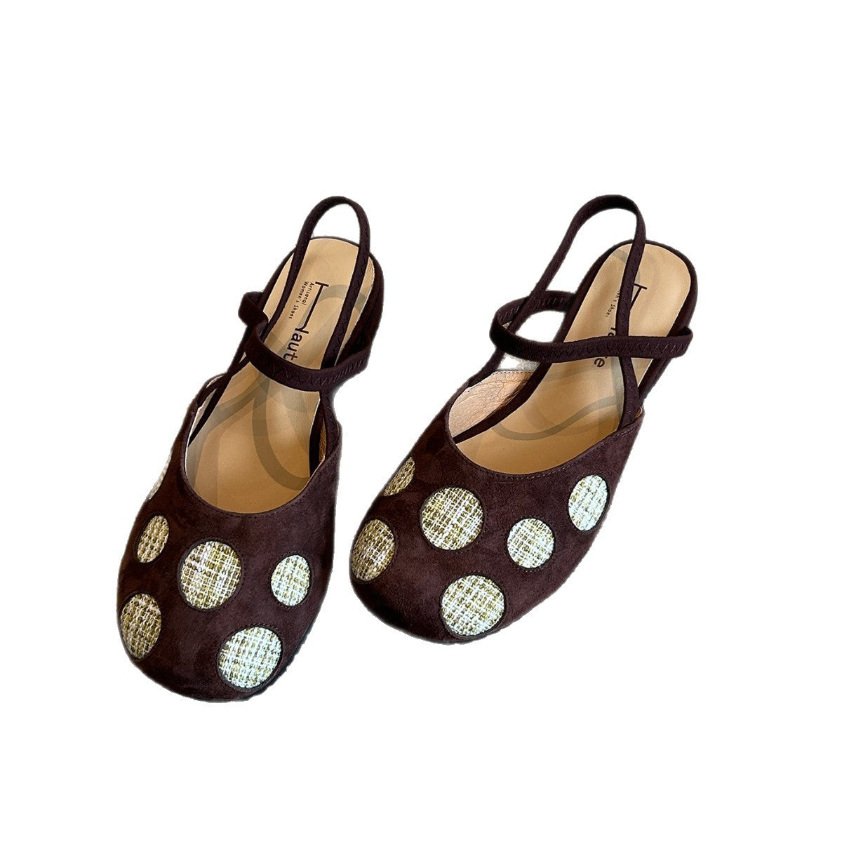 Damen Bequeme Ballerinas mit kontrastierenden Applikationen R&B