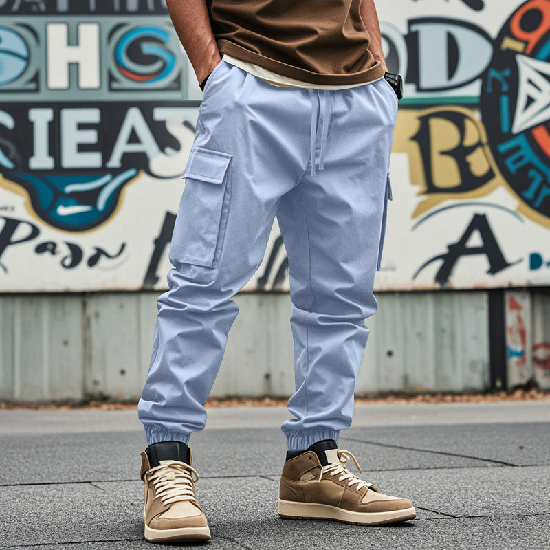 Herren Cargo-Hose mit praktischen Seitentaschen und elastischem Bund R&B