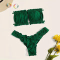 Damen Bandeau-Bikini mit gerafftem Design und Seitenschnürung R&B
