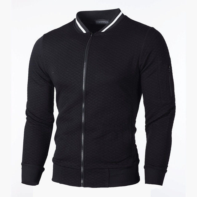 Herren Sweatjacke mit hochwertiger Struktur und sicherer Reißverschlusstasche R&B