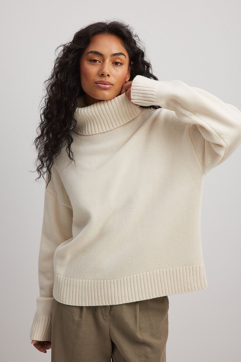 Damen feiner Rollkragenpullover aus weichem Strick R&B
