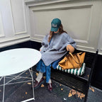 Damen modische Überwurfjacke mit großzügigen Taschen und strukturiertem Design R&B