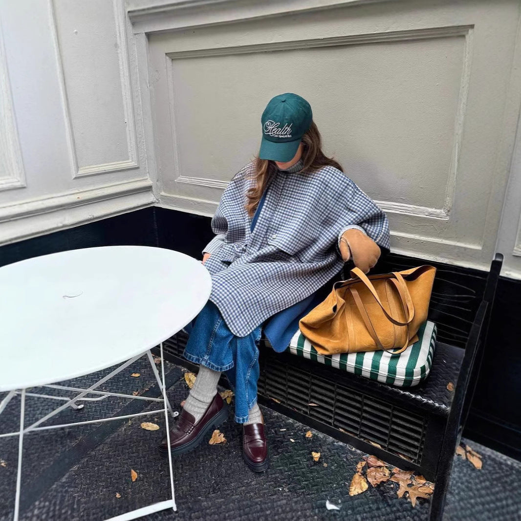 Damen modische Überwurfjacke mit großzügigen Taschen und strukturiertem Design R&B