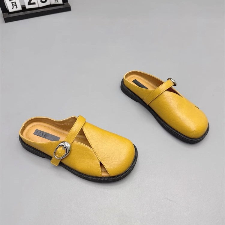Damen bequeme Mokassins mit dekorativem Riemchen und ergonomischer Sohle R&B