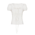Damen Elegantes Blusenoberteil mit Rüschendetails und taillierter Silhouette R&B