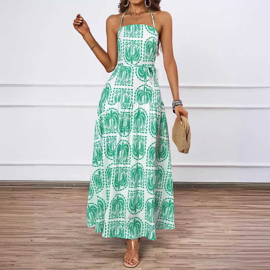 Damen Maxi-Kleid mit verspieltem Muster und eleganter Silhouette R&B
