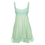 Damen luftiges Sommerkleid mit schwingendem Rock und Spaghettiträgern R&B
