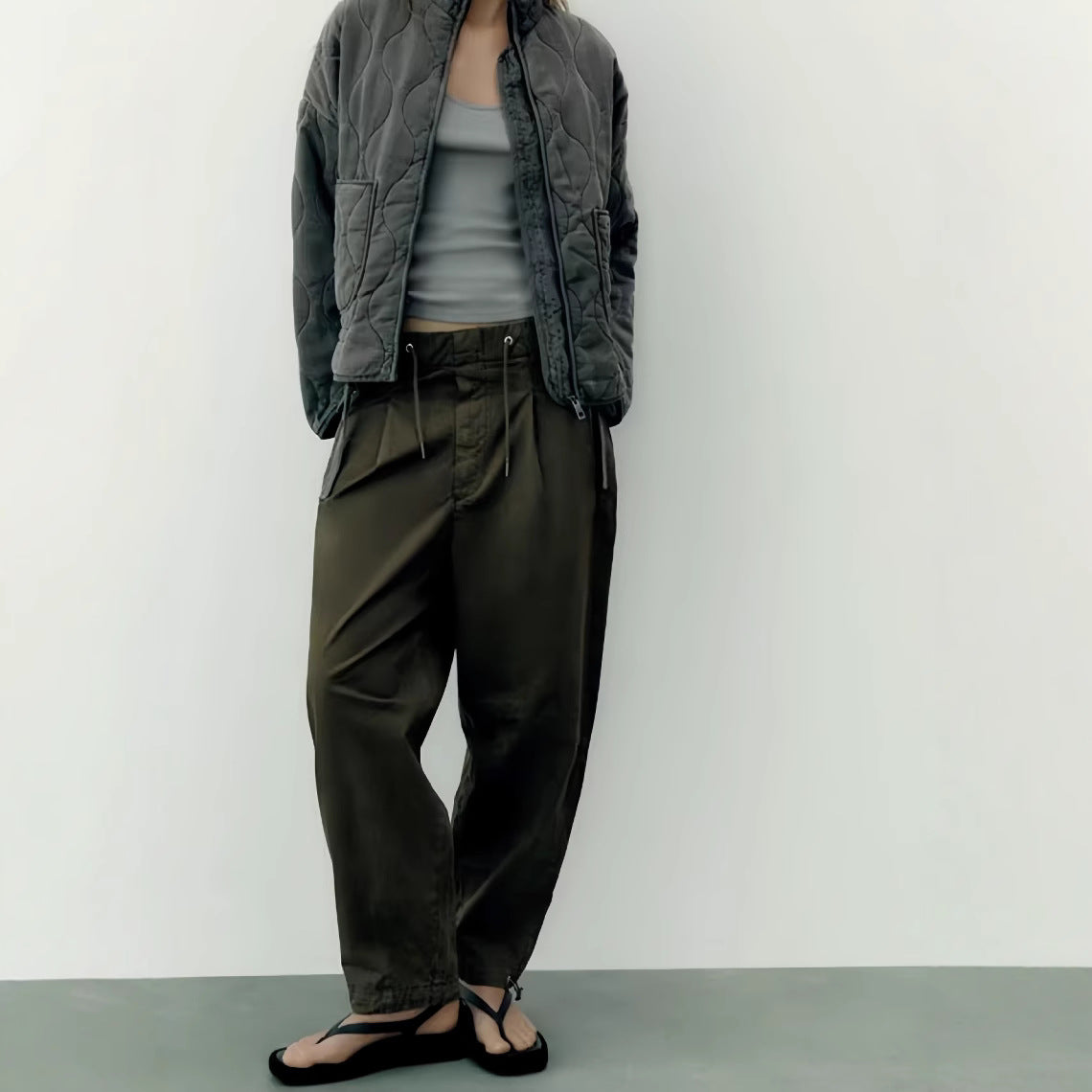 Damen gestepfte Freizeitjacke mit praktischen Taschen R&B