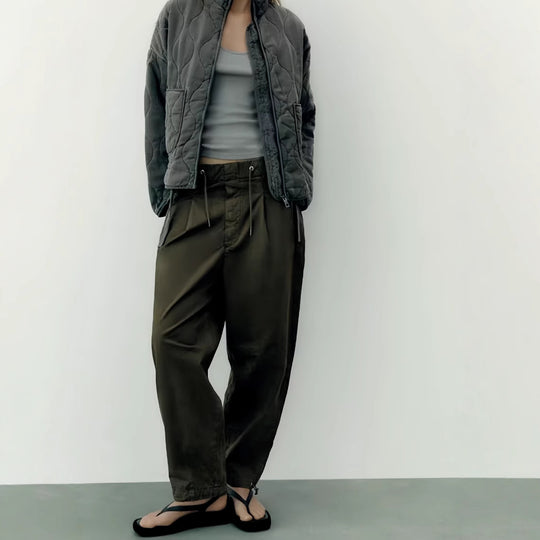 Damen gestepfte Freizeitjacke mit praktischen Taschen R&B