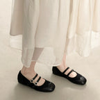 Damen Ballerinas mit doppeltem Riemen und elegantem Design R&B
