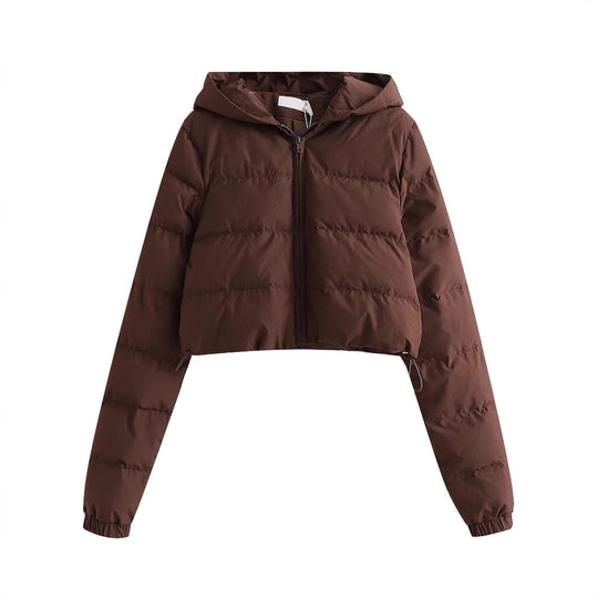 Damen gesteppte Übergangsjacke mit Kapuze und praktischem Reißverschluss R&B