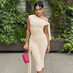 Damen Einseitiger Jumpsuit mit exklusiven Drapierungen R&B