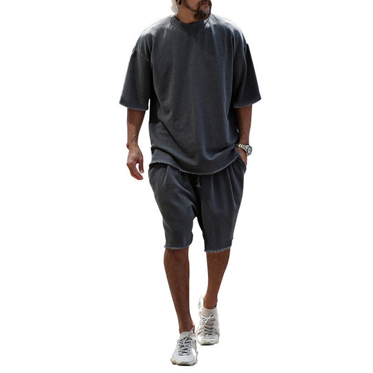 Herren lässiges Freizeit-Set aus atmungsaktiver Baumwolle R&B