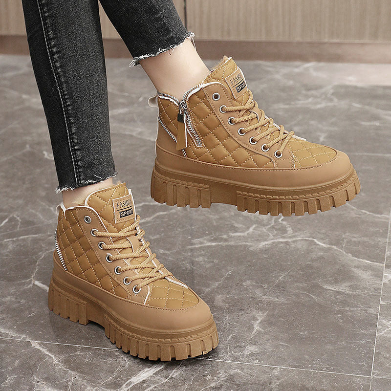 Damen Modische Winterstiefel mit gepolstertem Innenfutter und robustem Sohlenprofil R&B