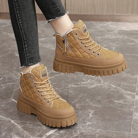 Damen Modische Winterstiefel mit gepolstertem Innenfutter und robustem Sohlenprofil R&B