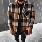 Herren Karierte Flanell Hemdjacke R&B