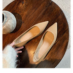 Damen Elegante spitze Pumps mit bequemer Innensohle und geschmeidiger Lederoberfläche