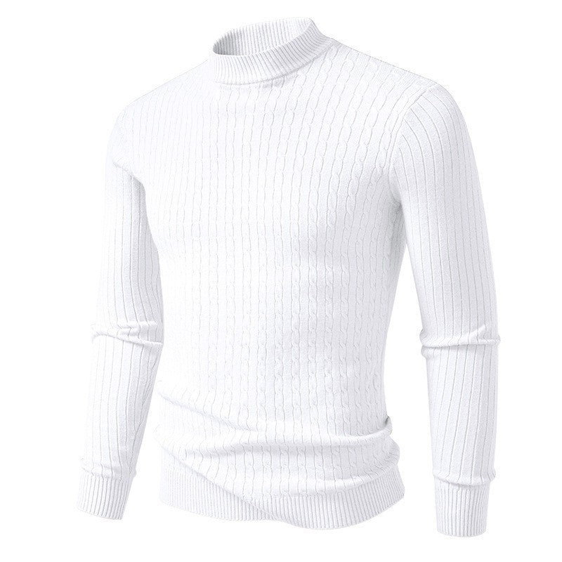 Herren Rollkragenpullover aus strukturiertem Strickmaterial R&B