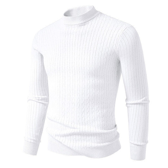 Herren Rollkragenpullover aus strukturiertem Strickmaterial R&B