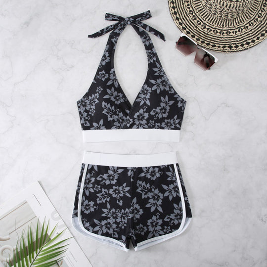 Damen Schwimmanzug mit modischen Blumenmustern R&B