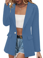Damen Elegante Strukturierte Blazerjacke R&B