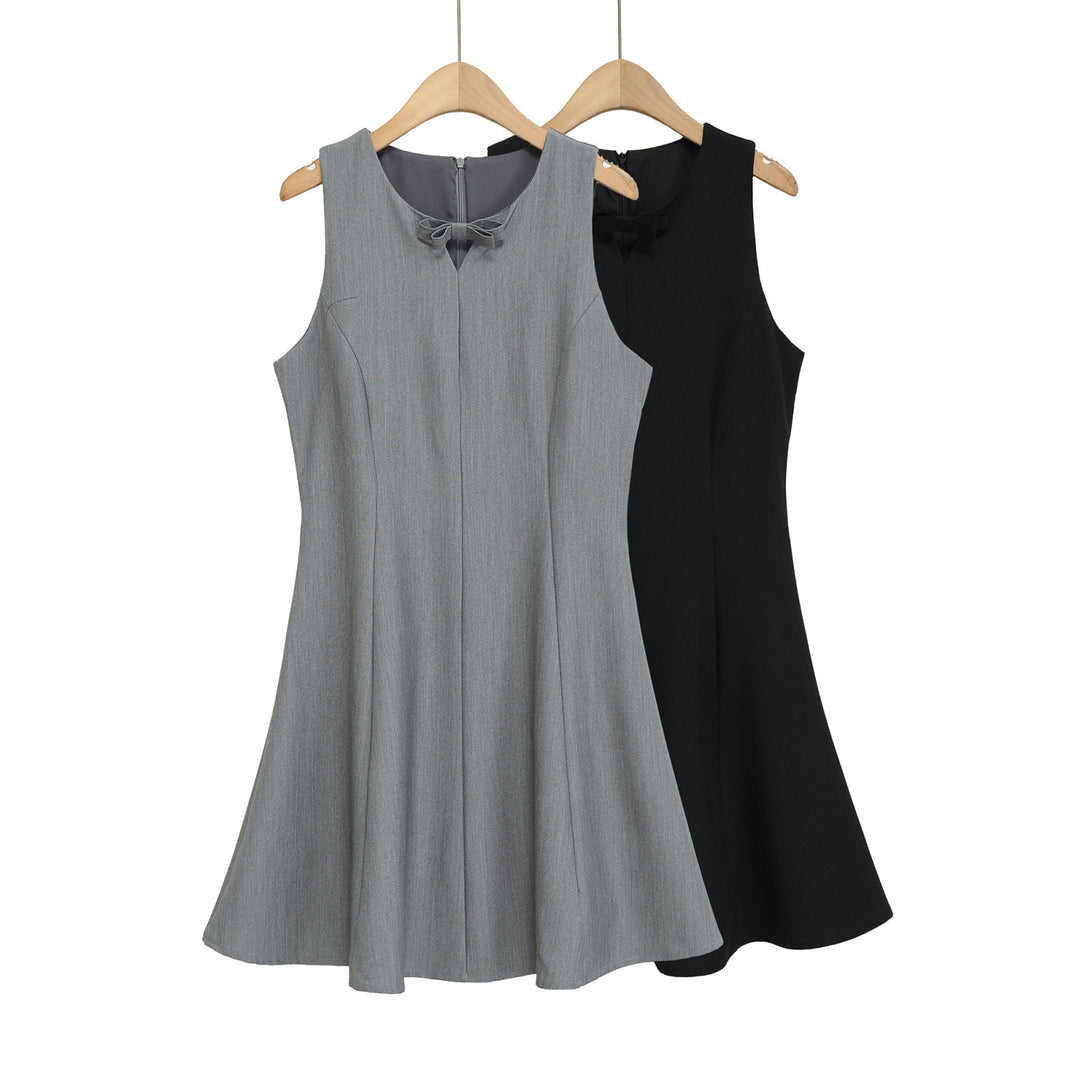 Damen Besprechungs-Kleid mit eleganter Schleifenverzierung und fließendem Schnitt R&B